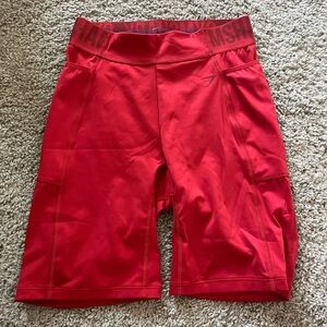 Gymshark Red High-Rise Performance Biker Shorts